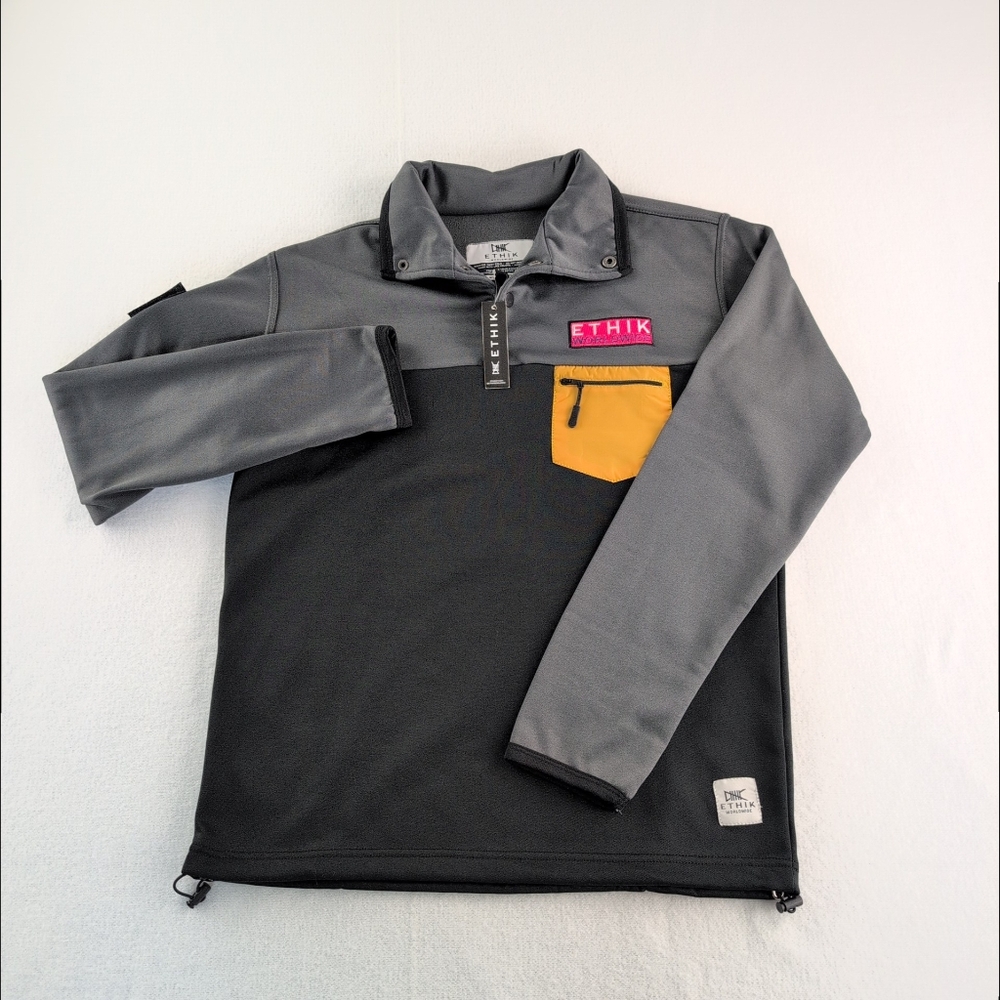 ETHIK New With Tag Killington Fleece Quarter Button Pullover Men's M